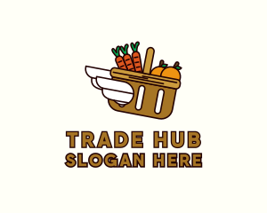 Marketplace - Food Grocery Delivery Basket logo design