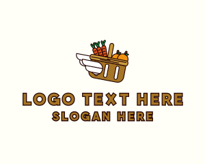 Errands - Food Grocery Delivery Basket logo design