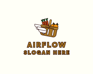 Food Grocery Delivery Basket logo design