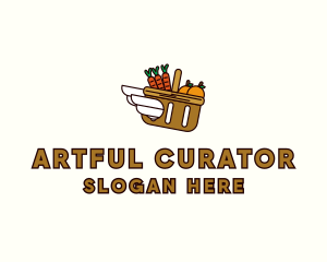 Food Grocery Delivery Basket logo design