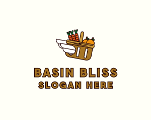 Food Grocery Delivery Basket logo design