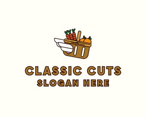 Food Grocery Delivery Basket logo design