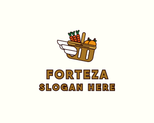 Food Grocery Delivery Basket logo design