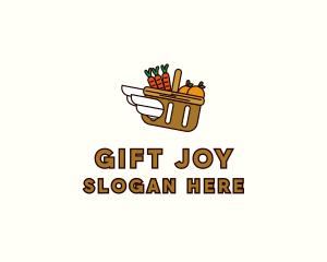 Food Grocery Delivery Basket logo design