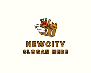 Food Grocery Delivery Basket logo design