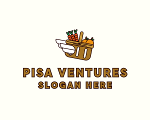 Food Grocery Delivery Basket logo design