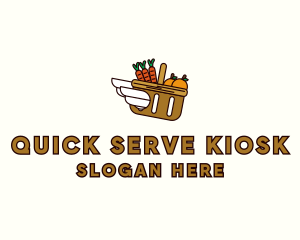 Food Grocery Delivery Basket logo design