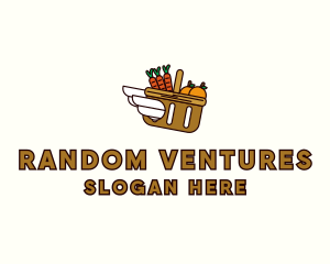 Food Grocery Delivery Basket logo design