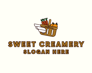 Food Grocery Delivery Basket logo design