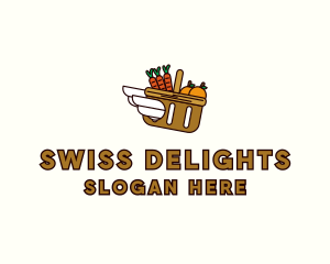 Food Grocery Delivery Basket logo design