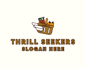 Food Grocery Delivery Basket logo design