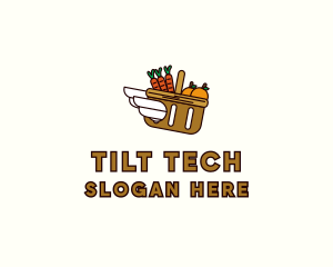 Food Grocery Delivery Basket logo design