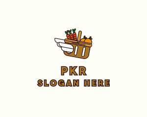 Food Grocery Delivery Basket logo design