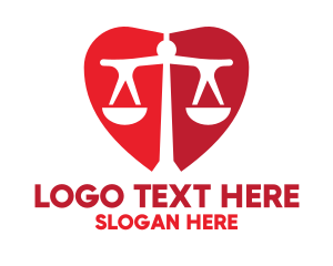 Red Heart - Heart Scale Law logo design