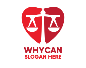 Justice - Heart Scale Law logo design
