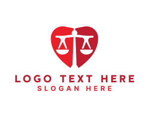 Red Heart - Heart Scale Law logo design