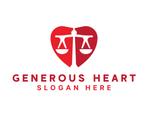 Heart Scale Law logo design