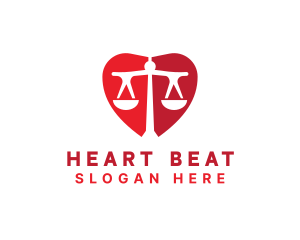 Heart Scale Law logo design