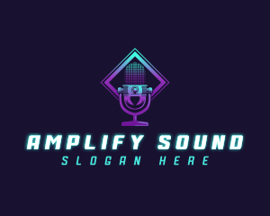 Microphone Sound Audio logo design