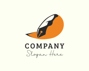 Education - Feather Quill Pen Writing logo design