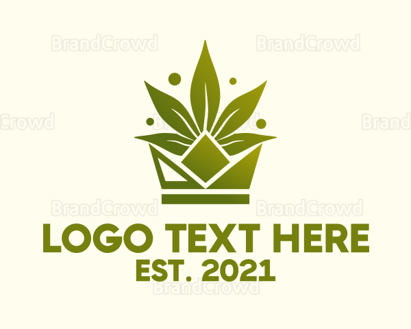 Gradient Cannabis Crown Logo
