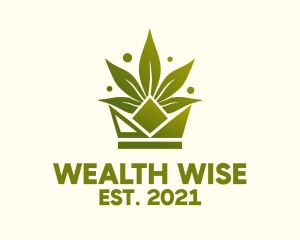 Herbal Medicine - Gradient Cannabis Crown logo design
