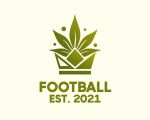 Plant - Gradient Cannabis Crown logo design