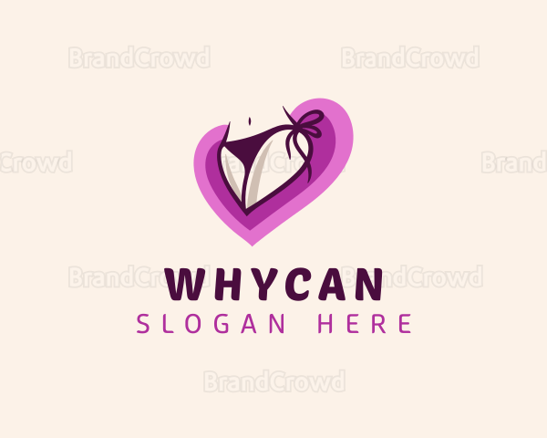 Sexy Bikini Heart Logo