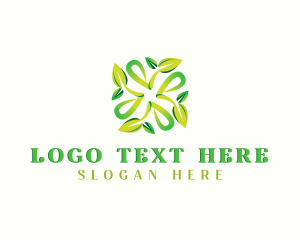 Natural - Plant Farming Eco Leaf logo design
