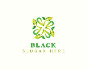 Vegan - Plant Farming Eco Leaf logo design