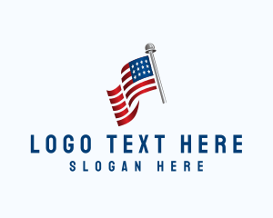 Vermont - American US Flag logo design