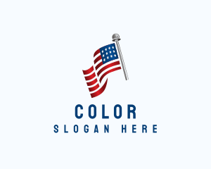 Patriotism - American US Flag logo design