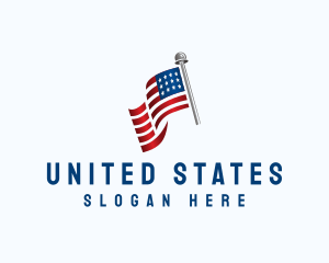 States - American US Flag logo design