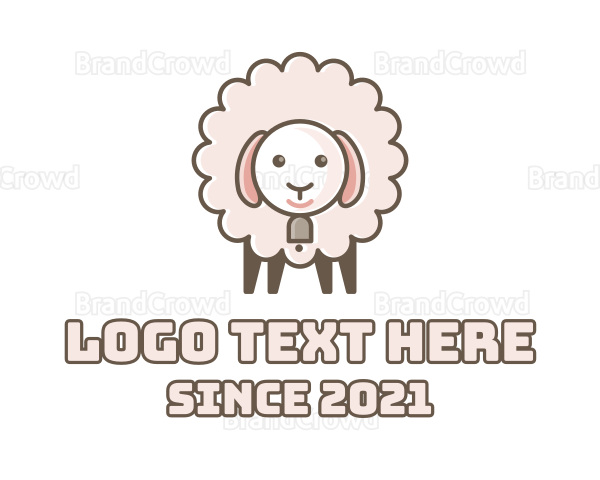 Fluffy Pink Sheep Logo