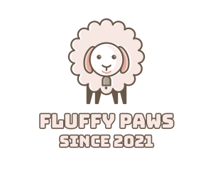 Fluffy - Fluffy Pink Sheep logo design