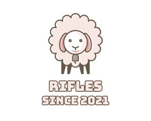 Animal - Fluffy Pink Sheep logo design