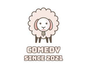 Animal - Fluffy Pink Sheep logo design