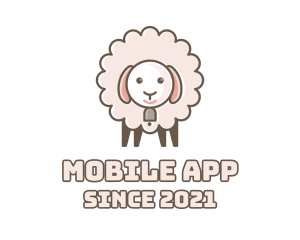 Sheep - Fluffy Pink Sheep logo design