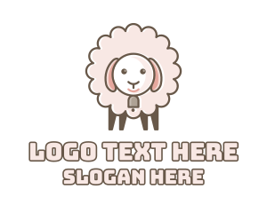 Fluffy Pink Sheep  Logo