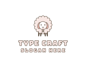 Fluffy Pink Sheep  logo design