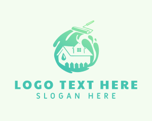 Eco Friendly Products - Home Builder Paint Roller logo design