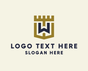 Premium - Fort Shield Letter W logo design