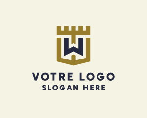 Insurance - Fort Shield Letter W logo design