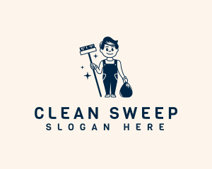 Sweeper - Trashman Clean Sweeper logo design