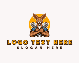 Tool - Mechanic Repair Kangaroo logo design