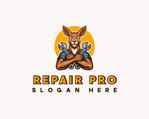 Mechanic Repair Kangaroo logo design