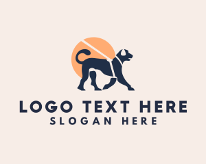 Dog Pet Leash logo design