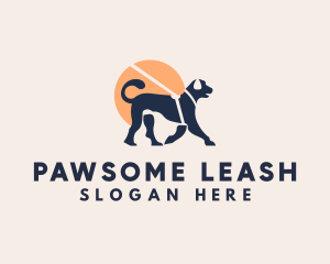Dog Pet Leash logo design