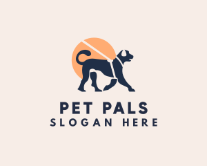 Dog Pet Leash logo design