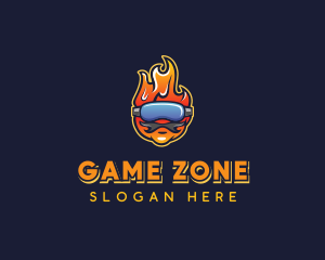 Blazing VR Guy logo design